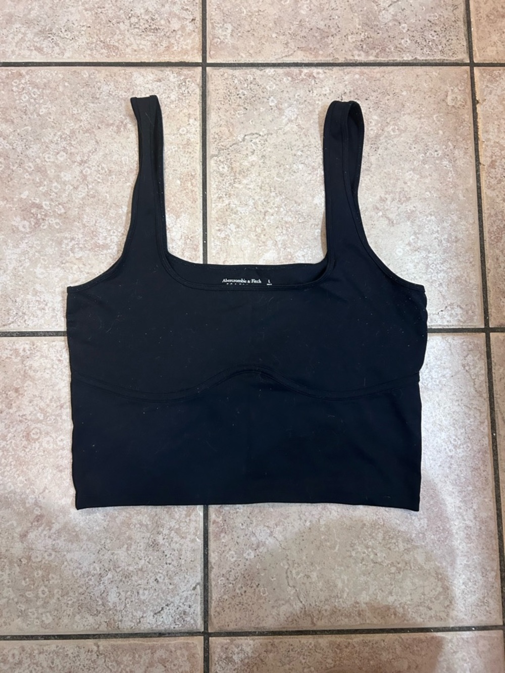 Abercrombie & Fitch Black Scoop Crop Tank
